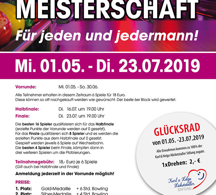Bowling Meisterschaft 2019!
